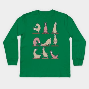 Llama Yoga Kids Long Sleeve T-Shirt